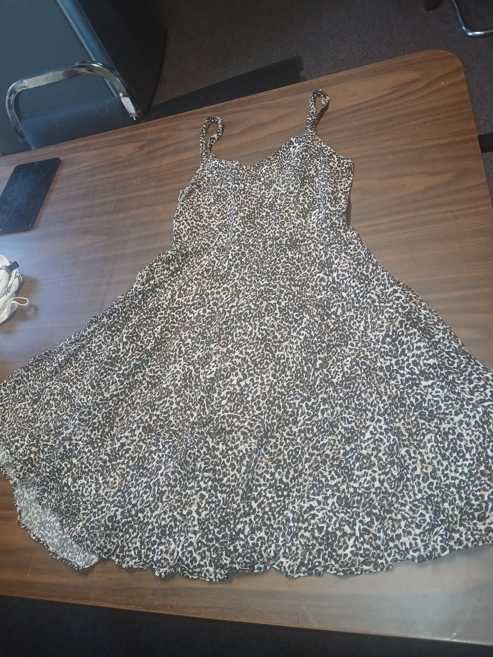 Old Navy Black and White Leopard Print Mini Dress